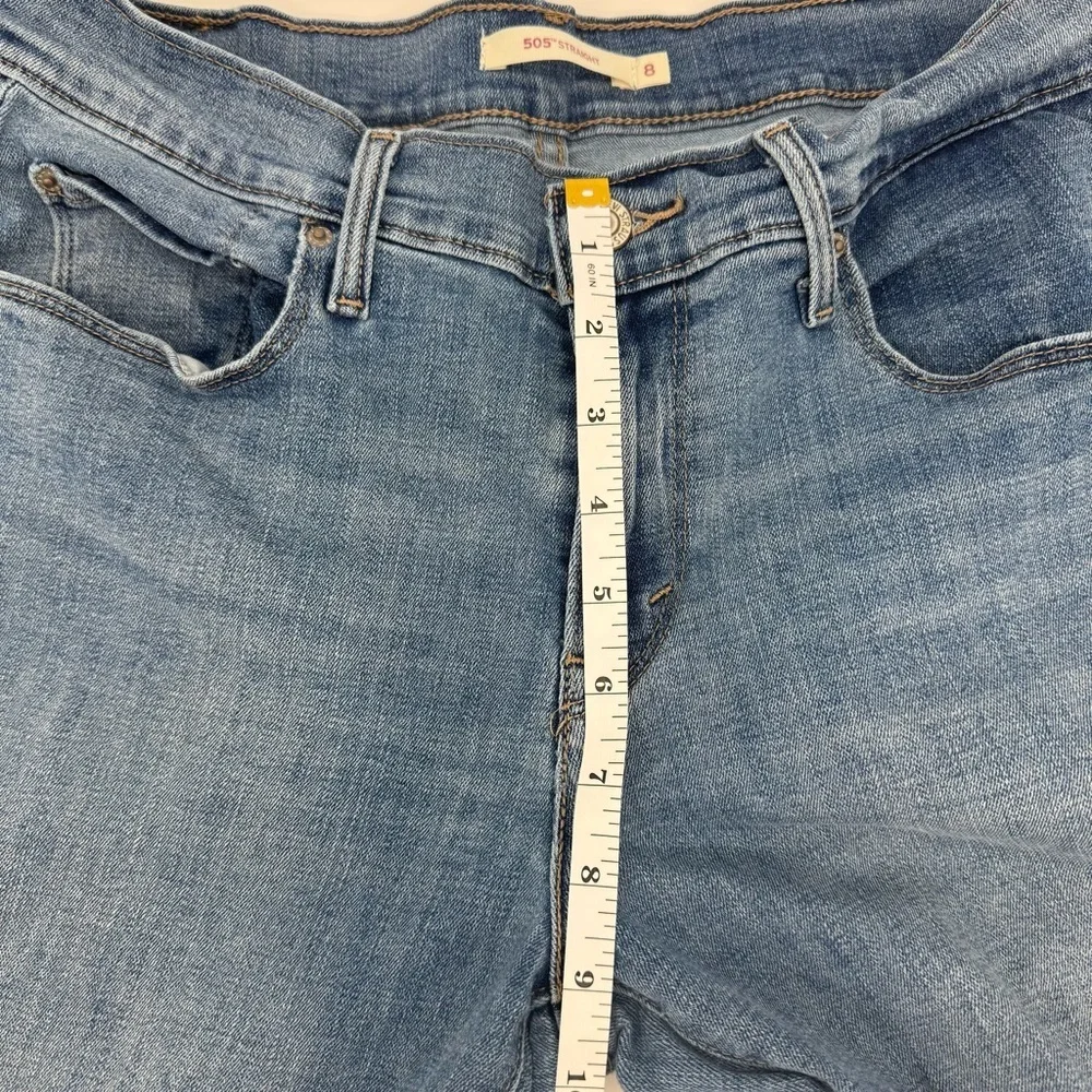 Levi’s 505 Straight Leg Jeans Women’s Size 8 | W29 L30 | Mid Rise Blue Denim - Picture 4 of 8